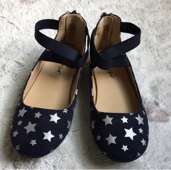 Cat & Jack like new dark blue Silver Stars slip on - Picture 2 of 11